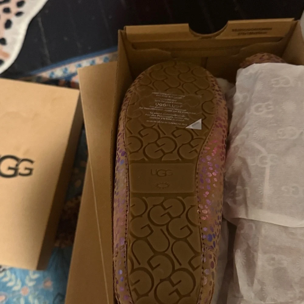 Pink and Tan UGG Moccasin  new in the box
